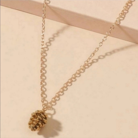 Anthropologie | Autumn Pinecone Necklace - Picture 1 of 3